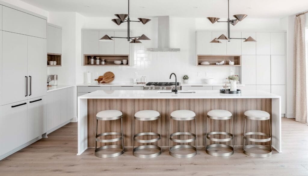 Large kitchen island that can seat 5 people