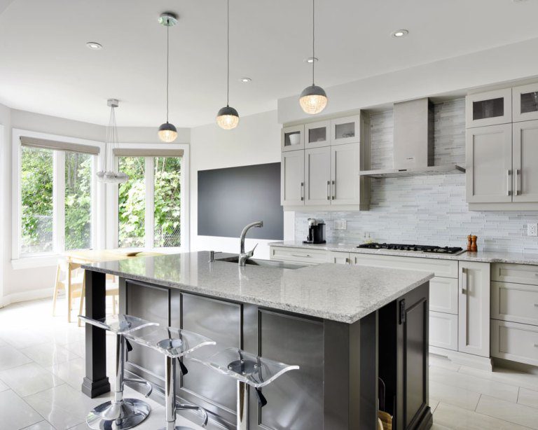 A transitional kitchen