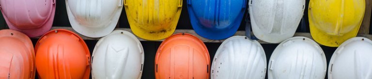colorful construction hats